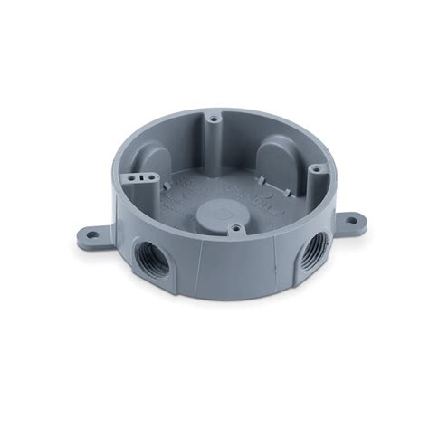 round wall electrical box|shallow round exterior electrical box.